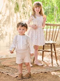 Baby-Set-Festliches Baby-Set: Hemd & Shorts mit Trägern