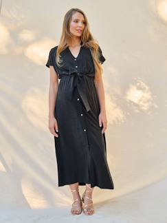 Robe chemise longue en lin mélangé ENVIE DE FRAISE grossesse et allaitement