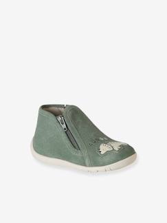 Chaussures-Chaussures bébé 17-26-Chaussons-Chaussons bébé cuir souple zip