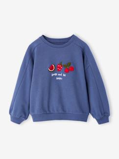Mädchen-Mädchen Sweatshirt mit Print, Recycling-Polyester 