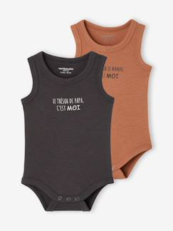 Baby-Body-Bodys 2er-Pack ärmellos Jungen Baby, Bio-Baumwolle