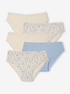 Fille-Sous-vêtement-Lot de 5 culottes fille côtelées