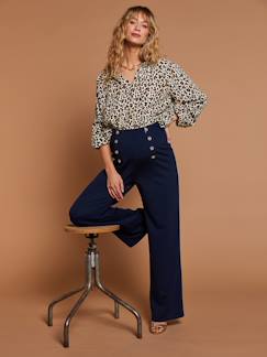 Umstandsmode-Umstandsbluse mit weiten Ärmeln in Leo-Print ENVIE DE FRAISE