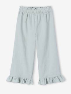 Fille-Pantacourt fille large volants