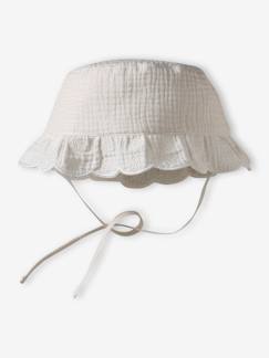 Chapeau bébé fille bords festonnés