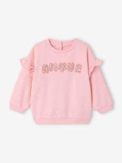 Baby-Pullover, Strickjacke, Sweatshirt-Sweatshirt-Baby Sweatshirt AMOUR-Applikation, Recycling-Polyester