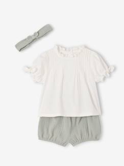 Bébé-Ensemble 3 pièces bébé fille coton