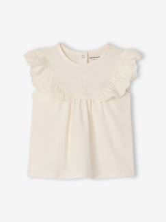 Baby-Baby T-Shirt mit Spitzen-Ärmeln, personalisierbar