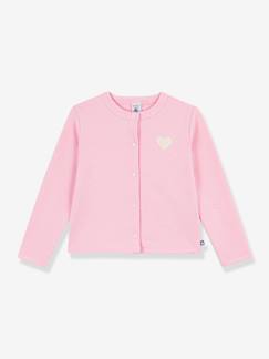 Fille-Pull, gilet, sweat-Cardigan enfant coton uni Petit Bateau