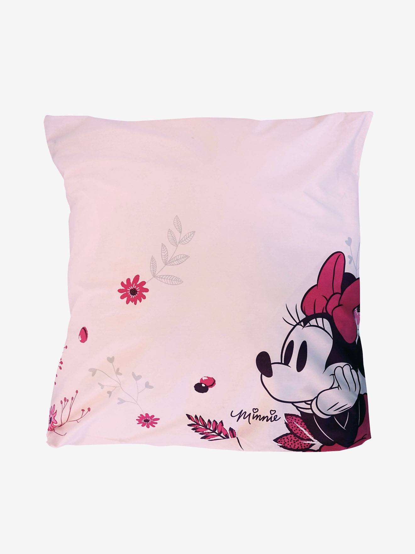 Parure Housse De Couette Reversible Taie D Oreiller Enfant Disney Minnie Rose Blanc Linge De Maison Et Decoration