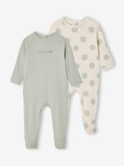 2er-Pack Baby Schlafanzüge mit Rückenöffnung