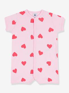 Baby-Latzhose, Overall-Kurzer Overall mit Herz-Print Baby PETIT BATEAU