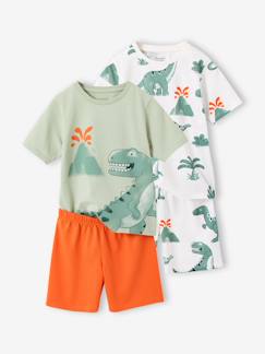 Garçon-Pyjama, surpyjama-Lot 2 pyjashort garçon dinosaure