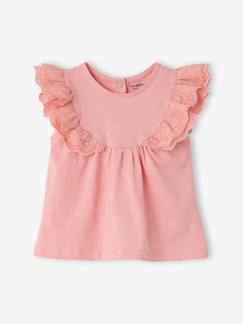 Bébé-T-shirt, sous-pull-T-shirt broderie anglaise bébé fille