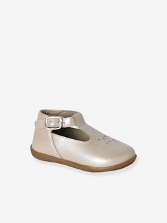Chaussures-Chaussures fille 23-38-Chaussures salomés bébé fille cuir boucle