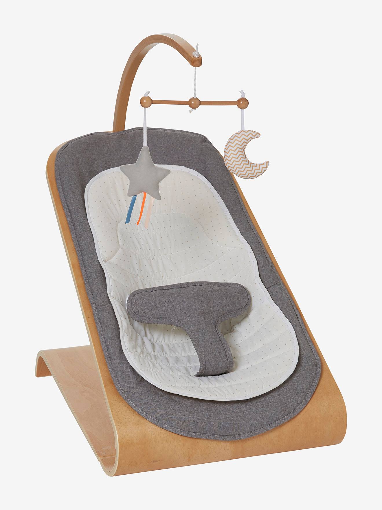 Babywippe BABY RELAX Braun Beige Inklusive abnehmbarem Spielbogen