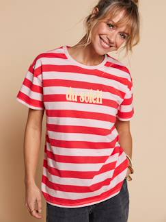 Umstandsmode-Damen T-Shirt Mama-Tochter-Capsule STREIFEN, Bio-Baumwolle ENVIE DE FRAISE