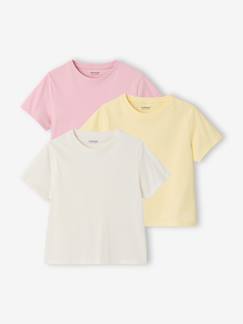 Fille-Lot de 3 tee-shirts fille unis