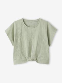 Fille-T-shirt, sous-pull-Blouse manches courtes 