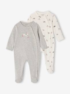2er-Pack Baby Schlafanzüge mit vorderer Öffnung, Bio-Baumwolle