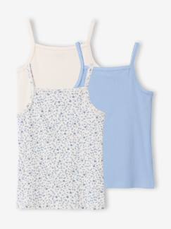 Fille-Sous-vêtement-Lot de 3 débardeurs côtelés fille