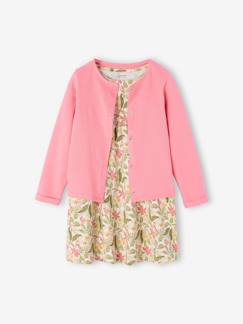 Mädchen-Mädchen Set aus Kleid und Strickjacke