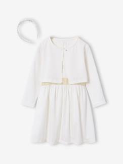 Mädchen-Set aus Kleid, Bolero und Haarreif für Mädchen