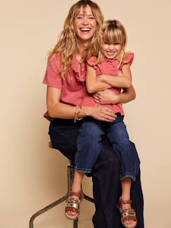 Umstandsmode-Musselin-Umstandsbluse mit Volants ENVIE DE FRAISE, Mama-Tochter-Capsule