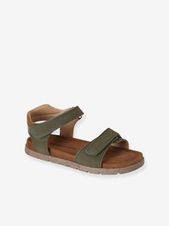 Chaussures-Chaussures garçon 23-38-Sandales-Sandales scratchées cuir enfant
