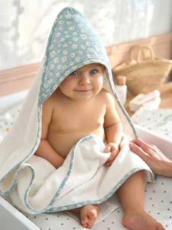 Bébé-Cape, peignoir de bain-Cape de bain personnalisable et gant de toilette MARGUERITE