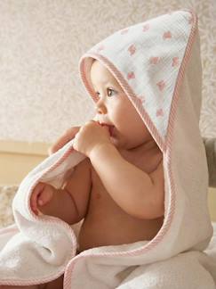 Bébé-Cape, peignoir de bain-Cape de bain personnalisable et gant de toilette NOEUDS