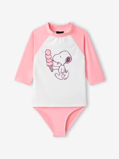 Mädchen-Bademode-Badeanzug-Set aus Badeshirt und Badehose mit UV-Schutz Mädchen PEANUTS SNOOPY