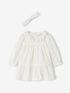 Baby-Set-Festliches Mädchen Baby-Set: Kleid und Haarband