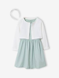 Mädchen-Set aus Kleid, Bolero und Haarreif für Mädchen