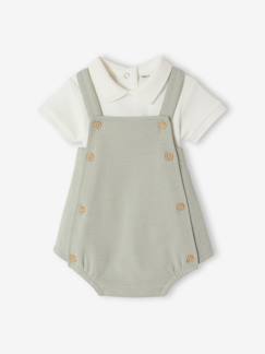 Baby-Set-Baby-Set aus Hemdbody und Latzhose