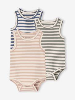 Baby-Body-Baby Bodys 3er-Pack ärmellos Bio-Baumwolle