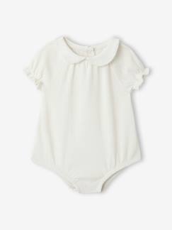 Baby-Latzhose, Overall-Baby-Set: Strampler, Body und Haarband mit Pointelle-Muster