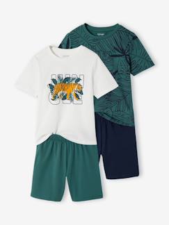Garçon-Pyjama, surpyjama-Lot 2 pyjashort jungle