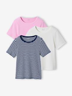 Mädchen-3er-Pack T-Shirts aus Ripp Mädchen JONEN