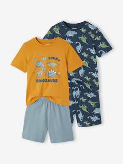 Garçon-Pyjama, surpyjama-Lot 2 pyjashorts dino
