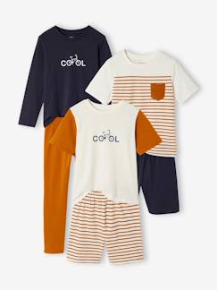 Garçon-Pyjama, surpyjama-Lot 3 pyjamas vélo long et court