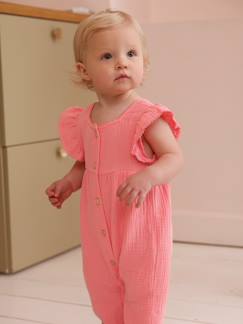 Baby-Latzhose, Overall-Overall Baby Mädchen Musselin Volantärmel