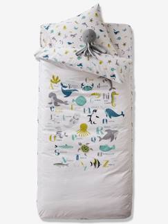 Linge de maison et décoration-Linge de lit enfant-Fourre de duvet-Parure Caradou "facile à border" avec duvet ABECEDAIRE MARIN