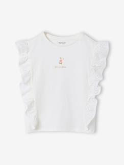 Fille-T-shirt, sous-pull-T-shirt à volants manches courtes