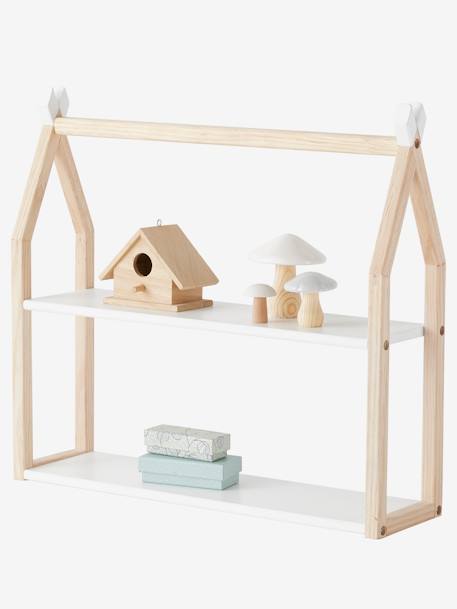 Etagere Murale Cabane Bois Blanc Chambre Et Rangement