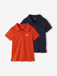 Junge-T-Shirt, Poloshirt, Unterziehpulli-2er-Pack Jungen Poloshirts, Kurzarm