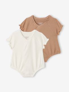 2er-Pack Baby Bodys aus Pointelle-Jersey mit Spitze, Bio-Baumwolle