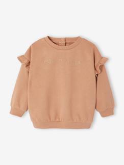 Baby-Pullover, Strickjacke, Sweatshirt-Sweatshirt-Baby Sweatshirt mit Rüschen, Recycling-Polyester, personalisierbar