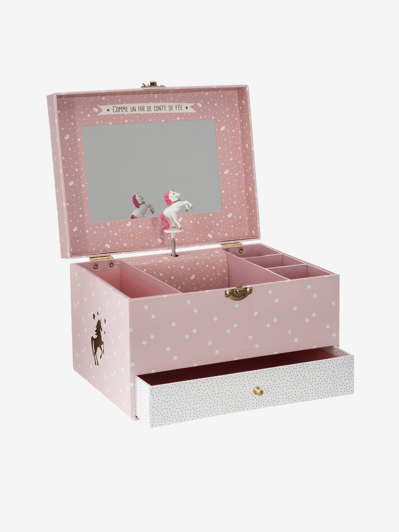 Boite A Bijoux Musicale Licorne Rose Chambre Et Rangement