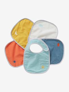 Babyartikel: Essen-5er-Pack Lätzchen aus Frottee/PVC